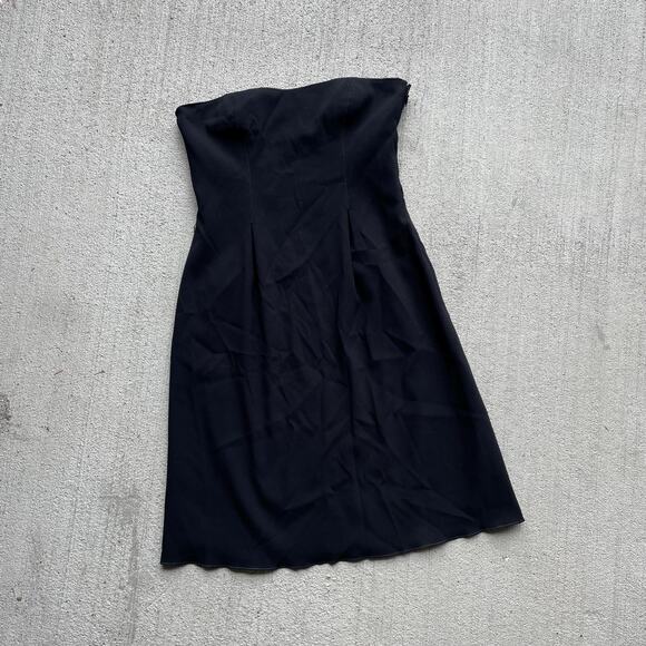 MOSCHINO Cheap & Chic black strapless mini dress semi formal | size US 6 - Picture 1 of 6